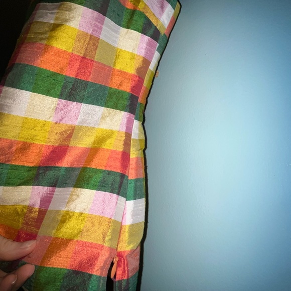 Talbots Blouse Sleeveless  Multi Color Stripes Hidden Side Zipper Size 6 - Picture 8 of 11